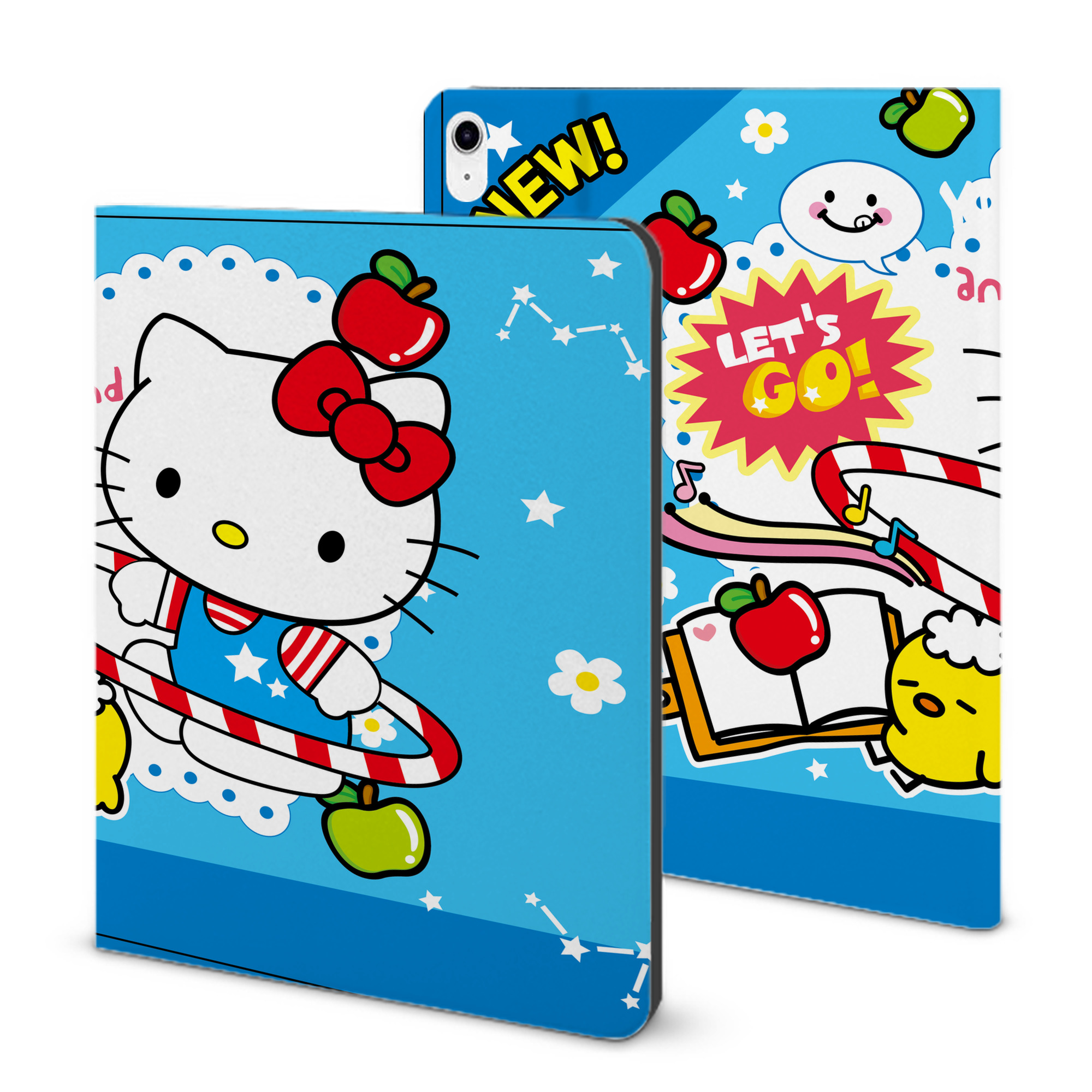 （画像用） Hello Kitty ハローキティ IPad ケース ブック型 PUレザー TPU 耐衝撃 軽量 薄型 ペン収納なし 全面保護 IPad 各モデル対応